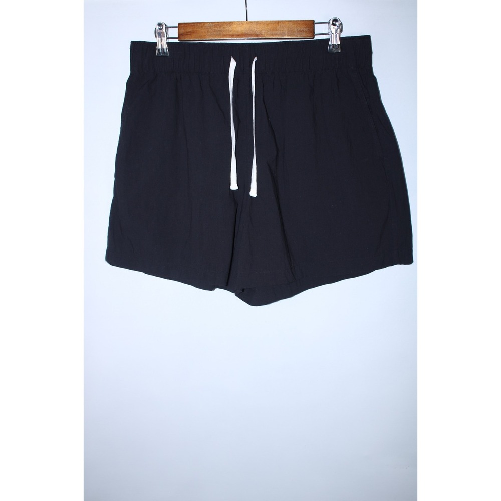 Buck Mason Women's Large Black Elastic High Waist Lightweight Shorts